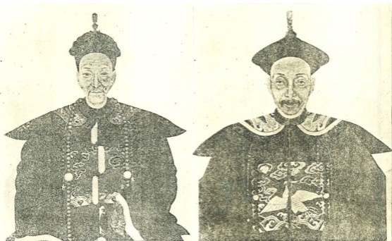 Portraits of the ‘founding brothers’ of the Yu 郁 family business in Shanghai, left: Rungui (1773-1826); right: Runzi (1776-1853), in Liyang Yushi Jiapu (黎陽郁氏家譜 Genealogy of the Yu Family of Liyang).