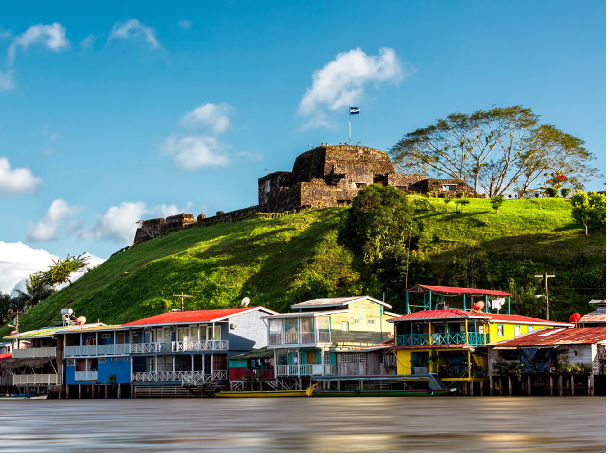 The Castillo de la Inmaculada Concepción, a fortress built in the seventeenth century by the Spanish Crown to defend Lake Nicaragua from increasingly hostile pirate and maritime activity. Photo credit: Central American Bank for Economic Integration (CABEI).