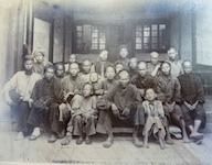Chinchew Hospital: a group of men waiting for the doctor. Quanzhou, 28th May 1890. Benjamin Lewis Paton (1860-1936)